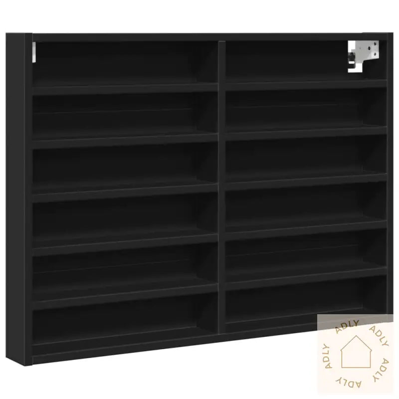 Hyller Svart 80X8,5X58 Cm Konstruert Tre