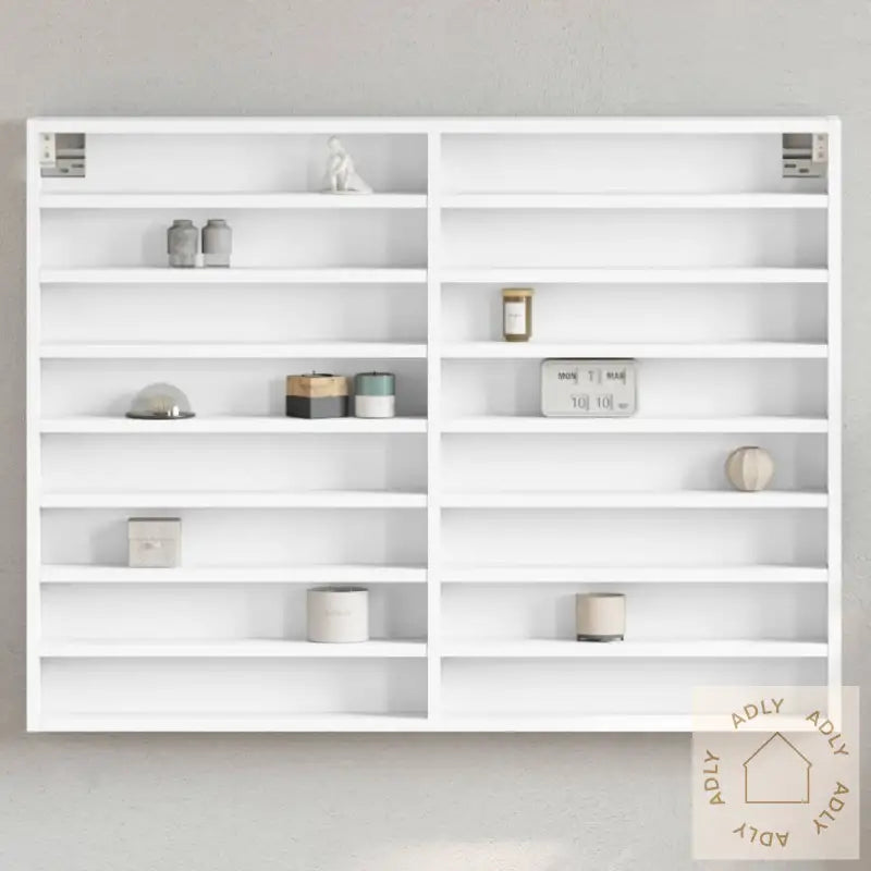 Vitrineskap Hvit 100X8,5X75 Cm Konstruert Tre