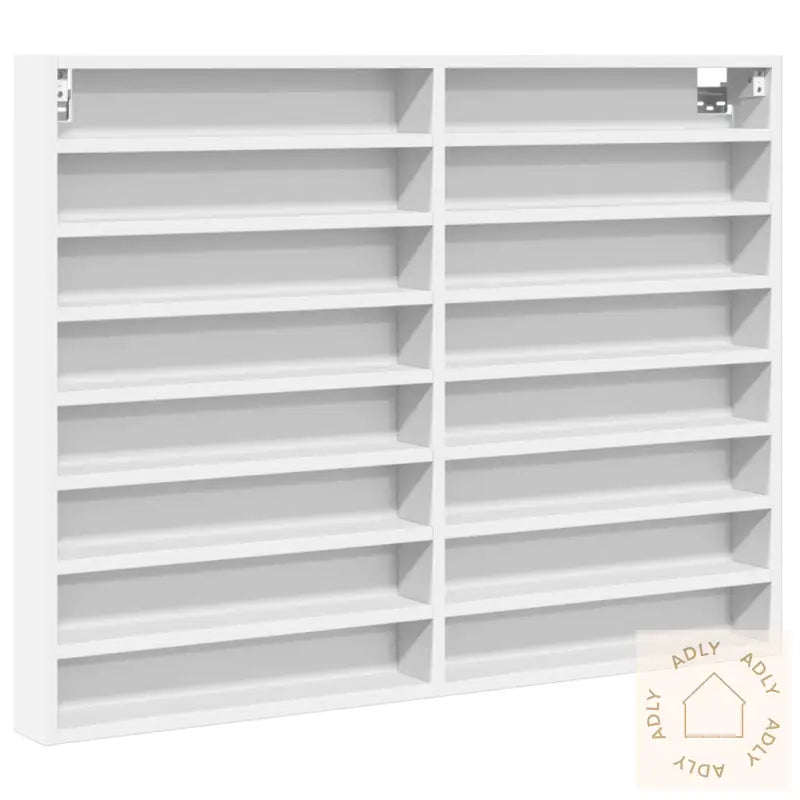 Vitrineskap Hvit 100X8,5X75 Cm Konstruert Tre