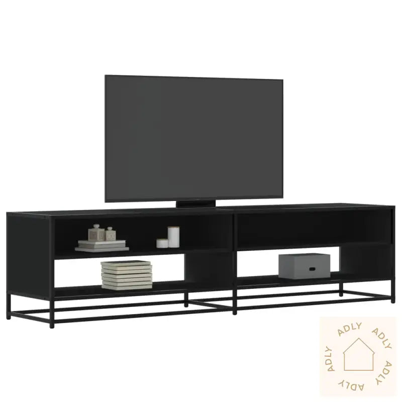 Tv-Benk Svart 180,5X40X46 Cm Konstruert Tre