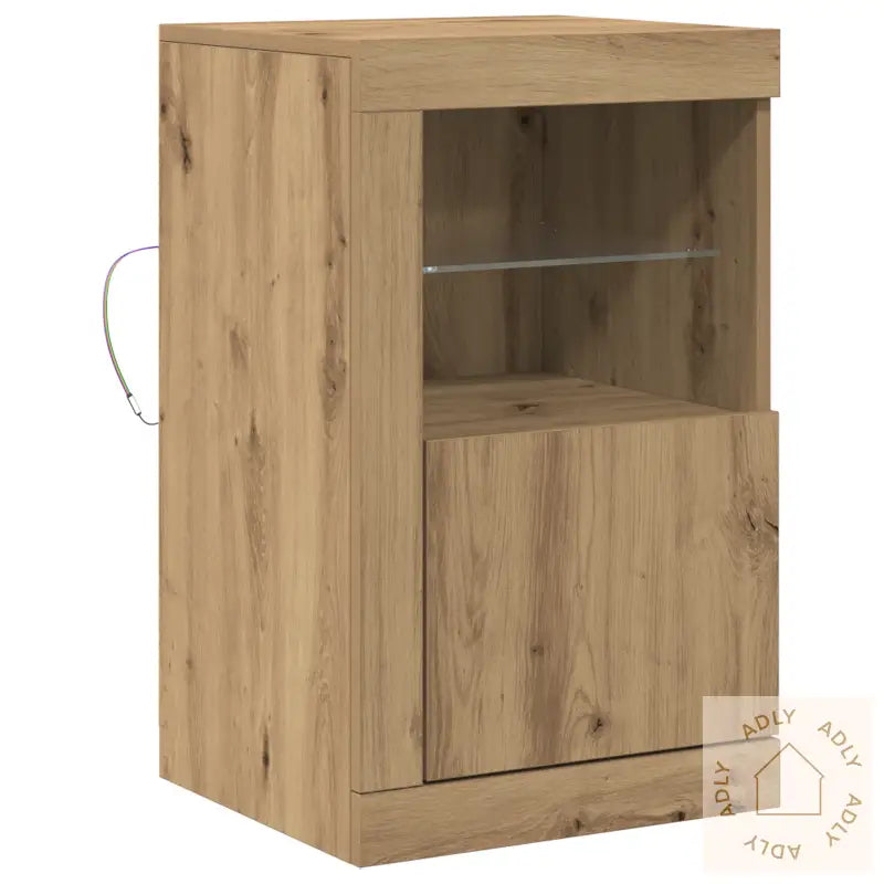 Sideboard Med Led-Lamper Artisan Eik 41X37X67 Cm