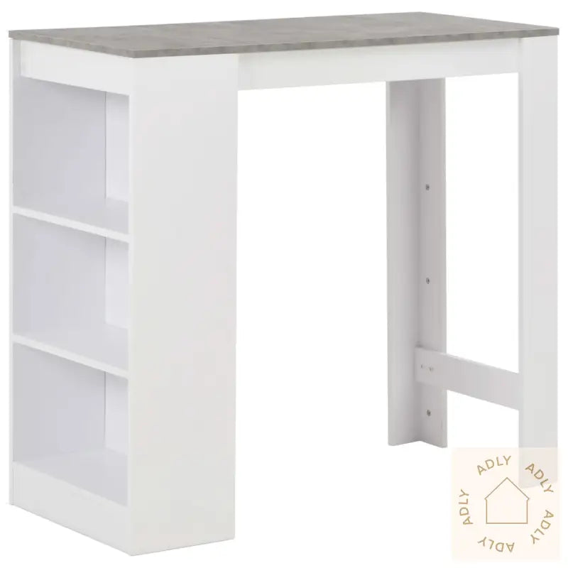 Barbord Med Hylle Hvit 110X50X103 Cm