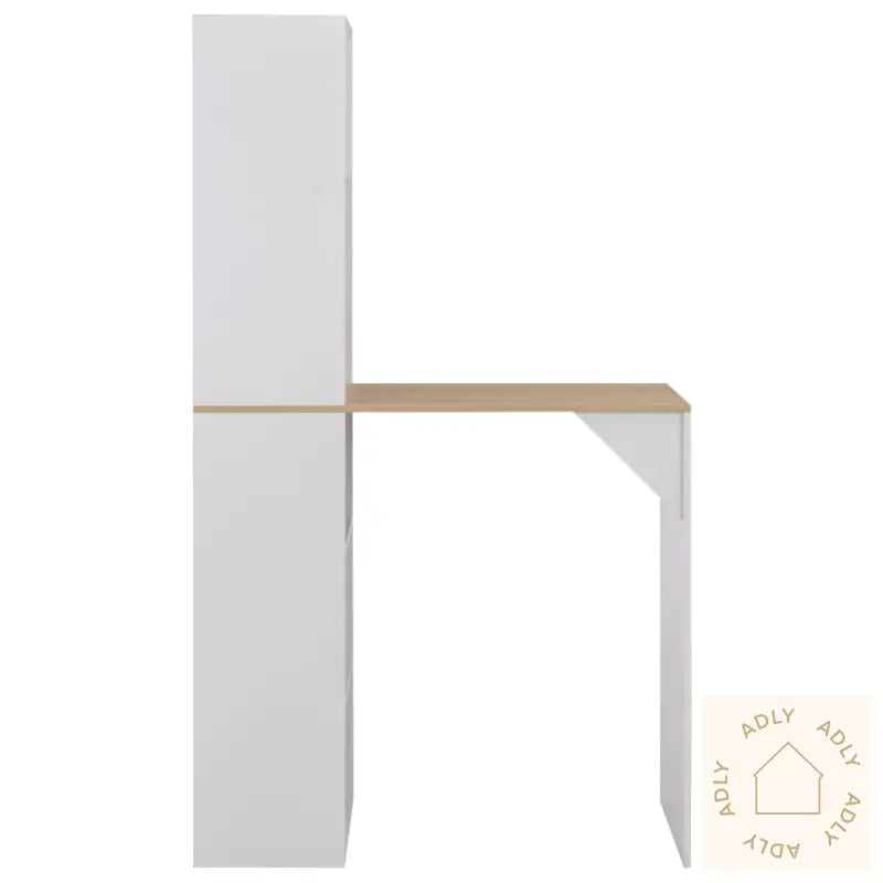 Barbord Med Skap Hvit 115X59X200 Cm