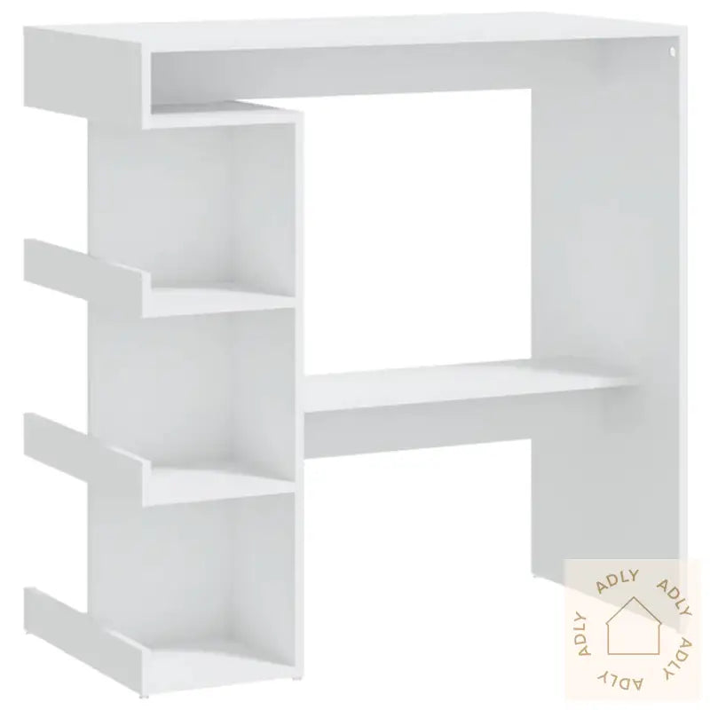 Barbord Med Oppbevaring Hvit 100X50X101,5 Cm Konstruert Tre