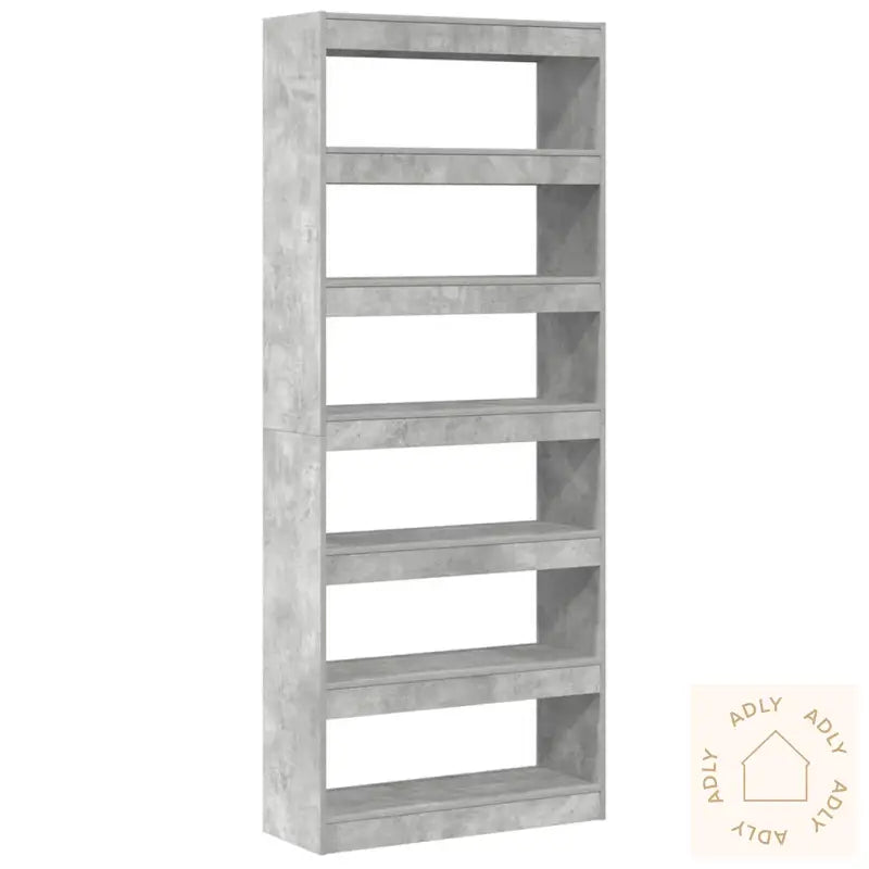 Bokhylle/Romdeler Betonggrå 80X30X198 Cm