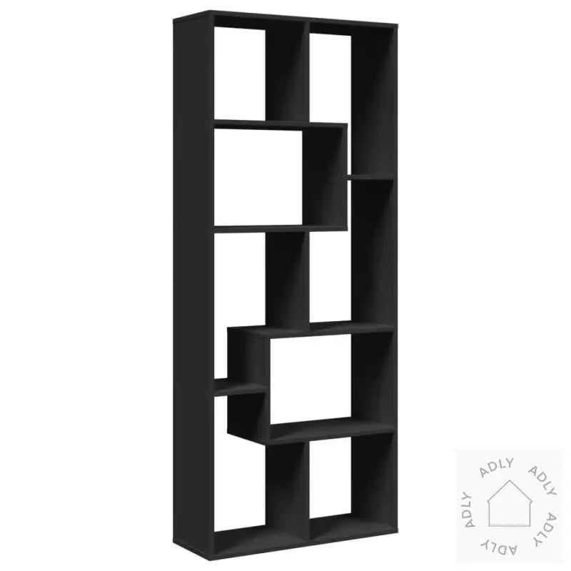 Romdeler Bokhylle Svart 67X25X161,5 Cm Konstruert Tre