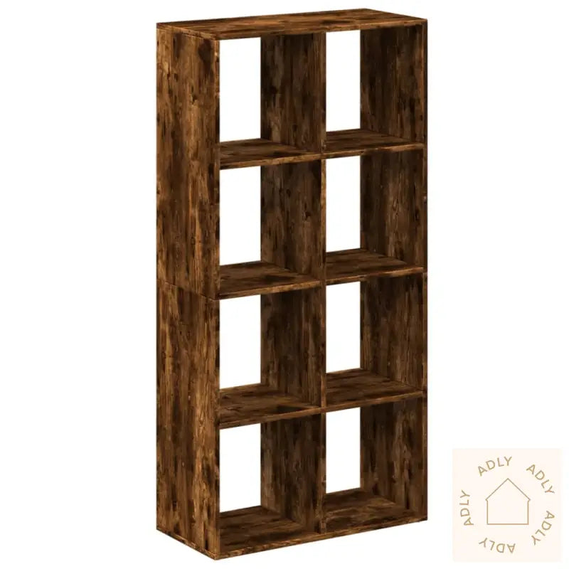 Romdeler Bokhylle Røkt Eik 69,5X29X137,5 Cm Konstruert Tre