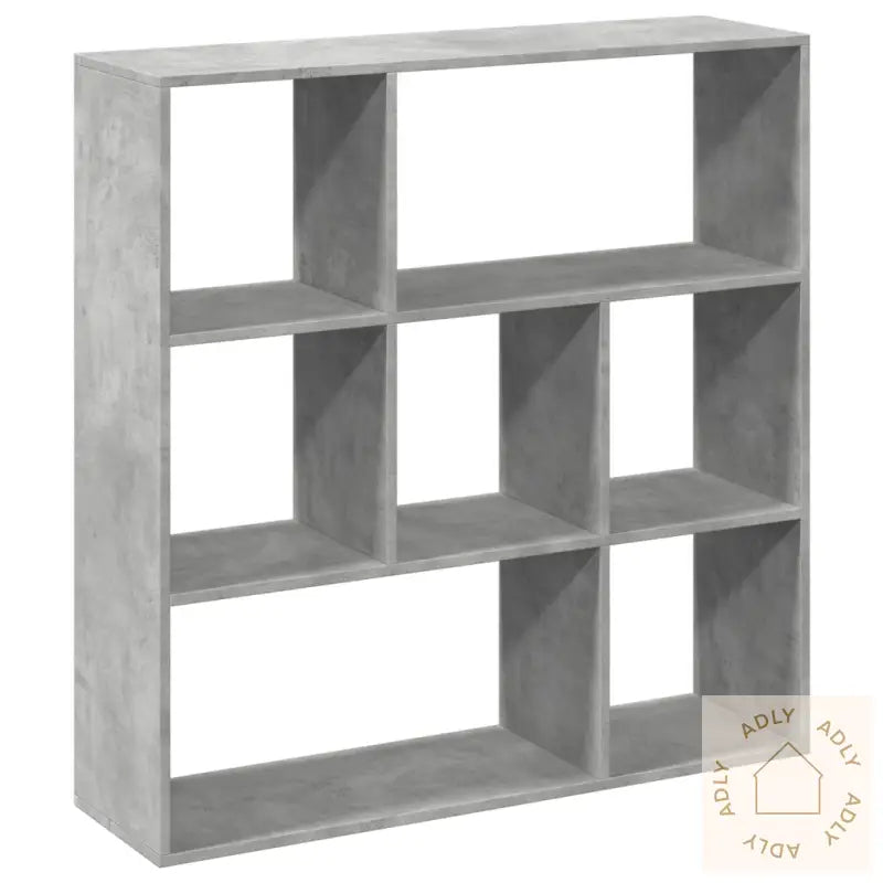 Romdeler Bokhylle Betonggrå 102X29X103,5 Cm Konstruert Tre