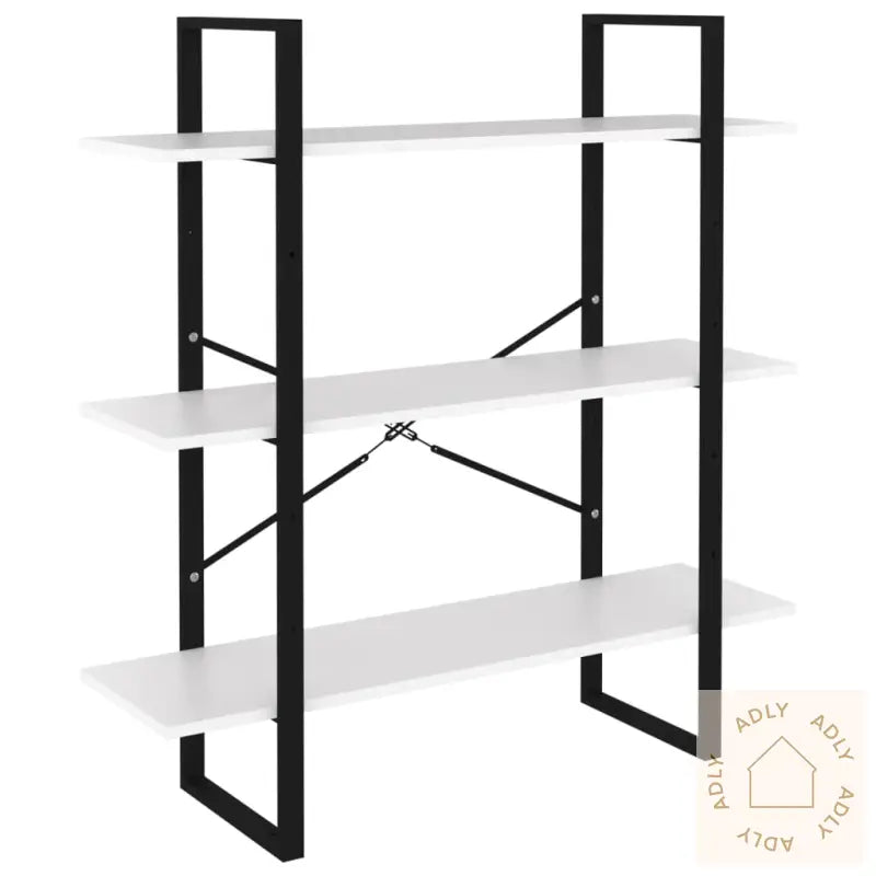 Bokhylle Hvit 100X30X105 Cm Konstruert Tre