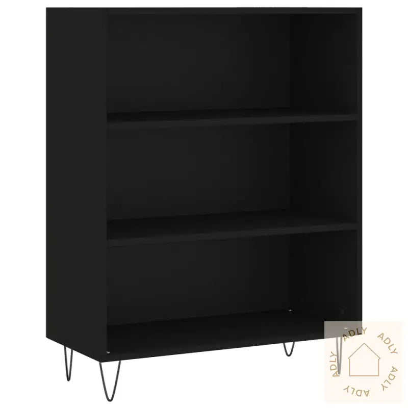 Bokhylle Svart 69,5X32,5X90 Cm Konstruert Tre
