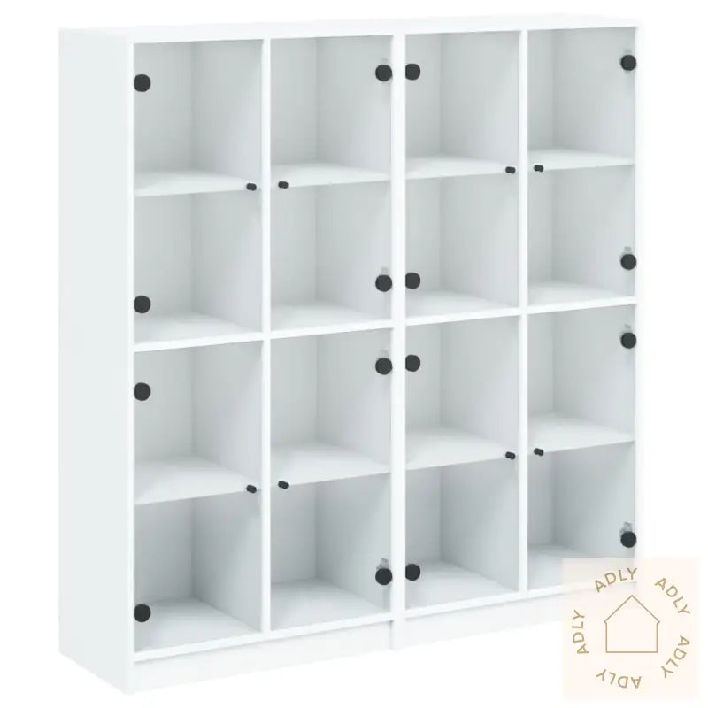 Bokhylle Med Dører Hvit 136X37X142 Cm Konstruert Tre