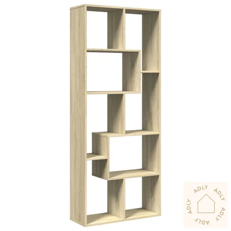 Romdeler Bokhylle Sonoma Eik 67X25X161,5 Cm Konstruert Tre