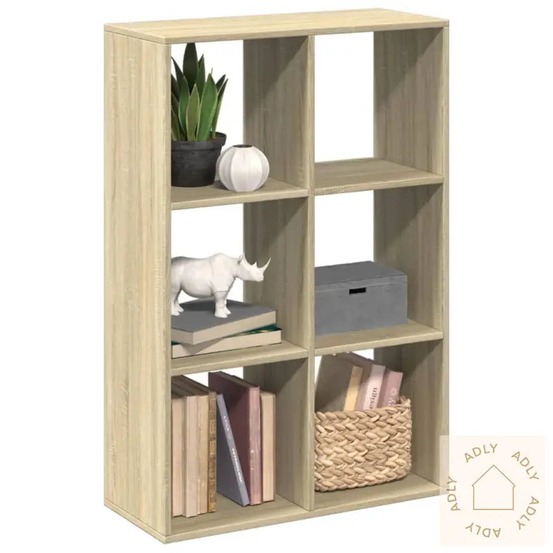 Romdeler Bokhylle Sonoma Eik 69,5X29X103,5 Cm Konstruert Tre