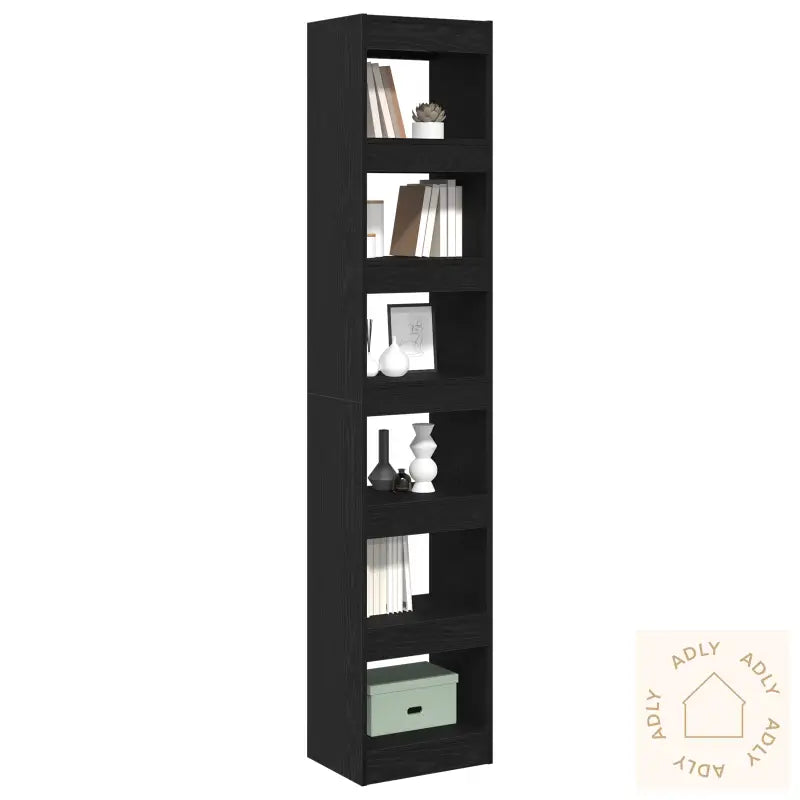 Bokhylle Svart Eik 40X30X198 Cm Laget Av Tre