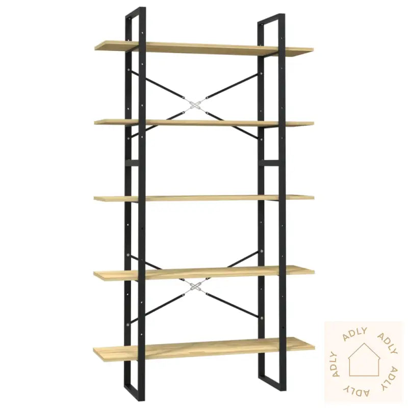 Bokhylle 5 Nivåer Brun 100X30X175 Cm Heltre Furu