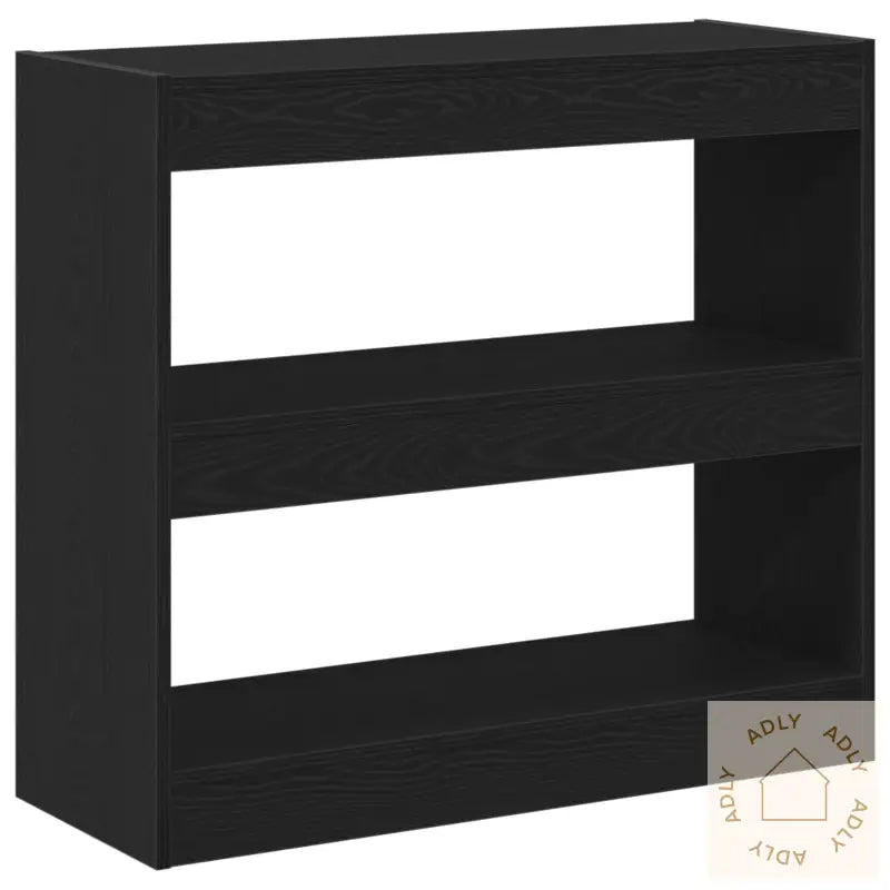 Svart Eik Bokskap - 80X30X72 Cm