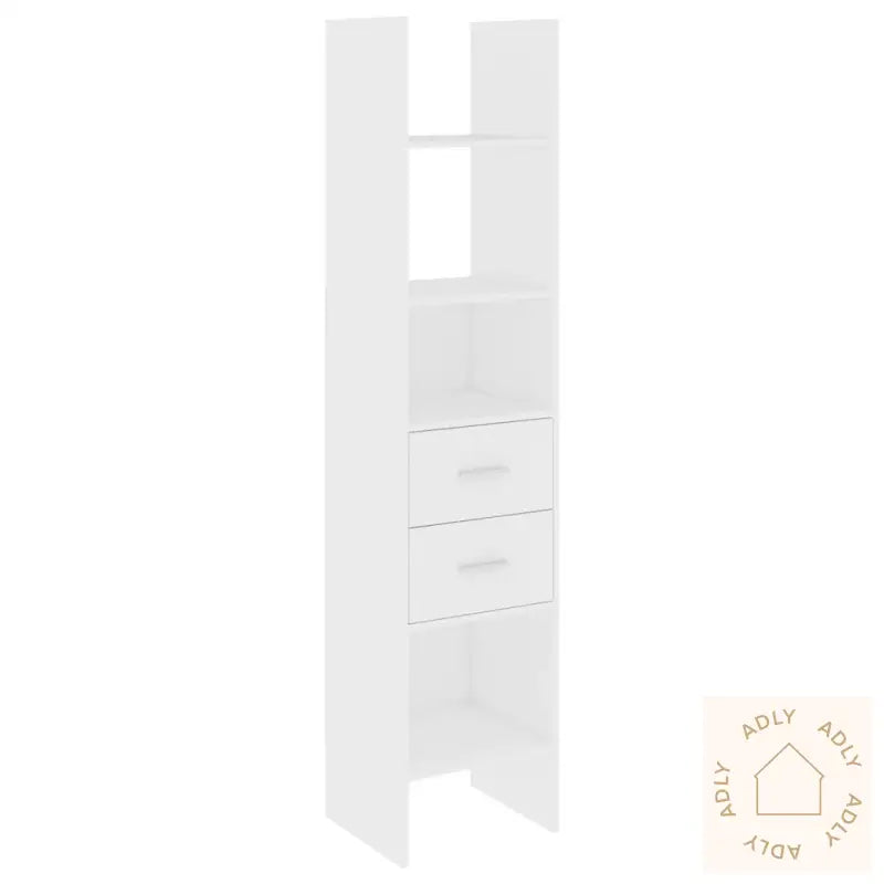 Bokhylle Hvit 40X35X180 Cm Konstruert Tre