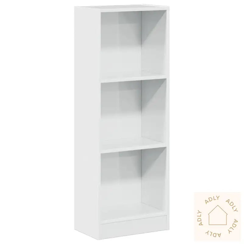 Bokhylle Høyglans Hvit 40X24X109 Cm Konstruert Tre