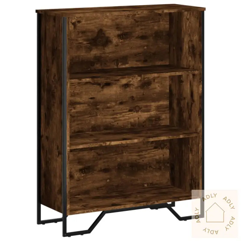 Bokhylle Røkt Eik 80X31X106 Cm Konstruert Tre