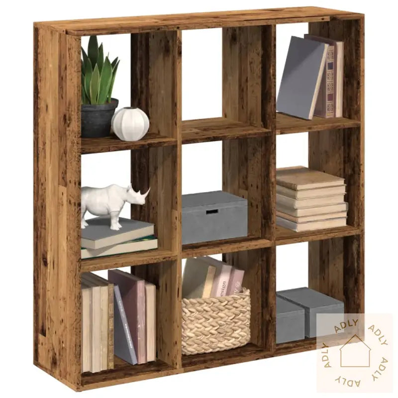 Romdeler Bokhylle Gammel Tre 102X29X103,5 Cm Konstruert Tre