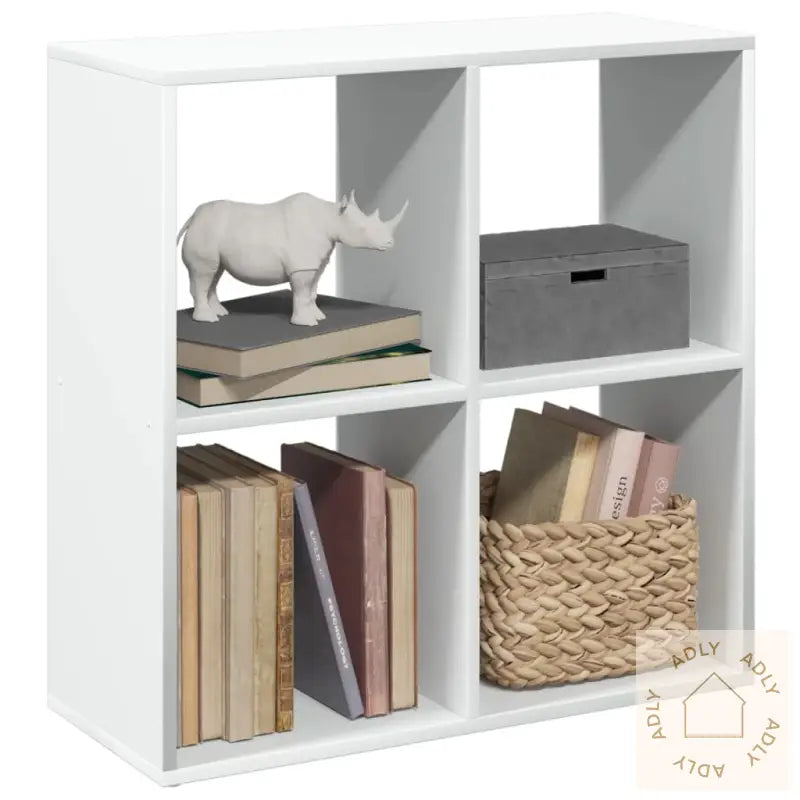 Romdeler Bokhylle Hvit 69,5X29X69,5 Cm Konstruert Tre