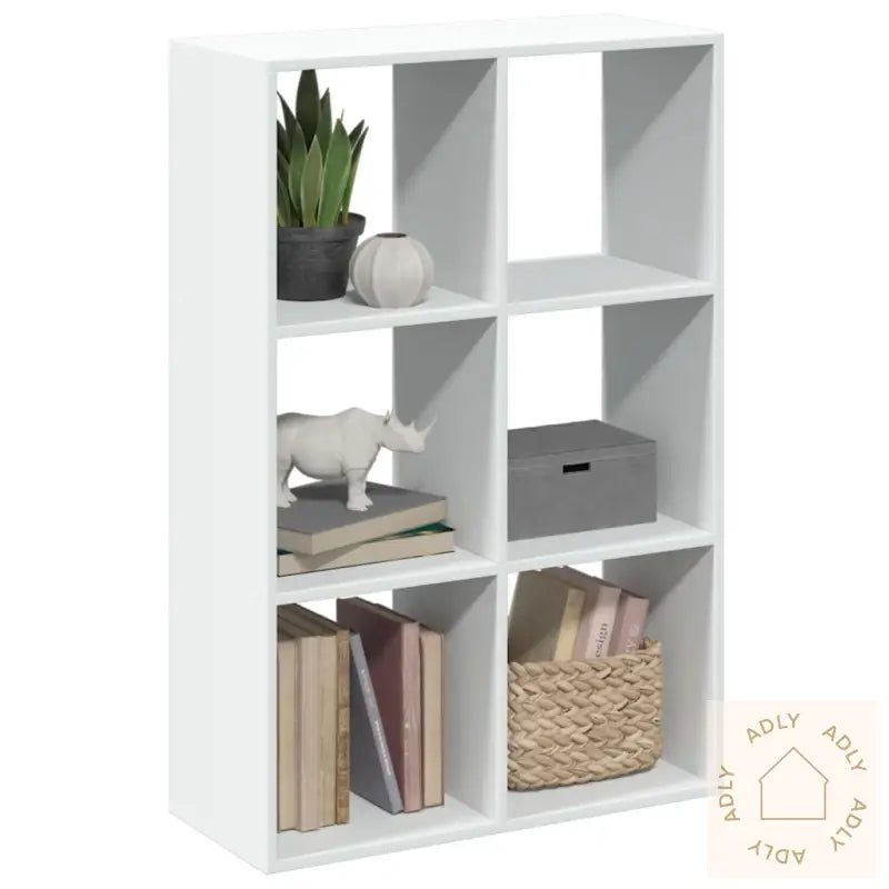 Romdeler Bokhylle Hvit 69,5X29X103,5 Cm Konstruert Tre