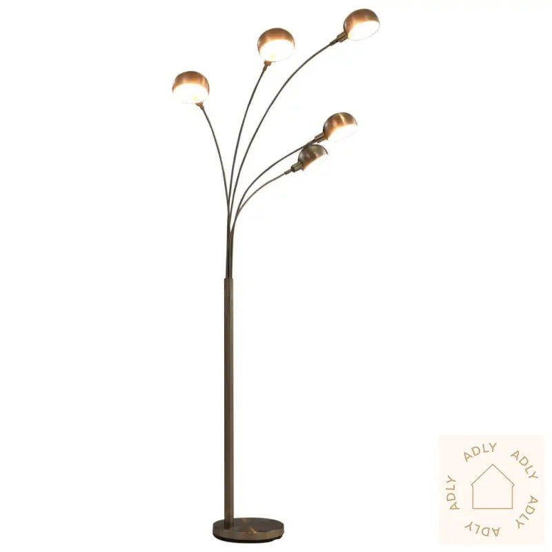 Stående Lampe 200 Cm 5 X E14 Sølv