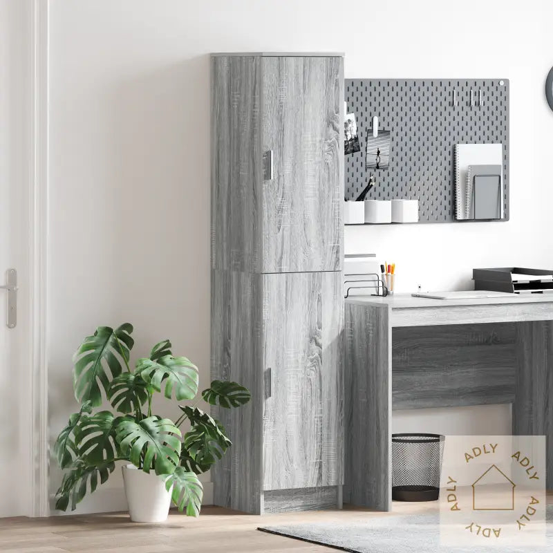 Buffet Skap Grå Sonoma Mdf Medium Buffet Skap Rektangulær