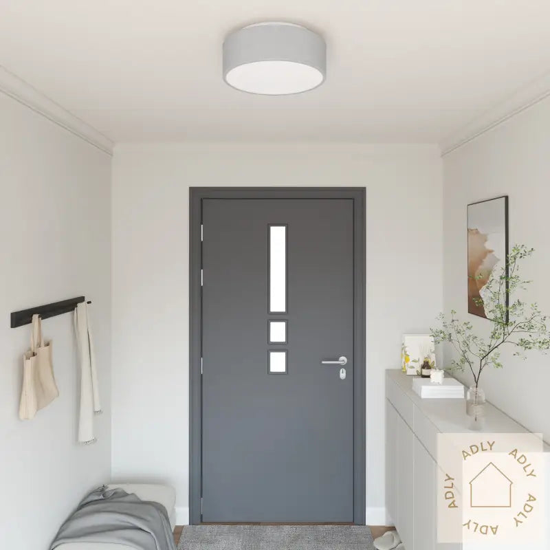 Innfelte Taklamper Grå Ø 38 Cm Stoff E27