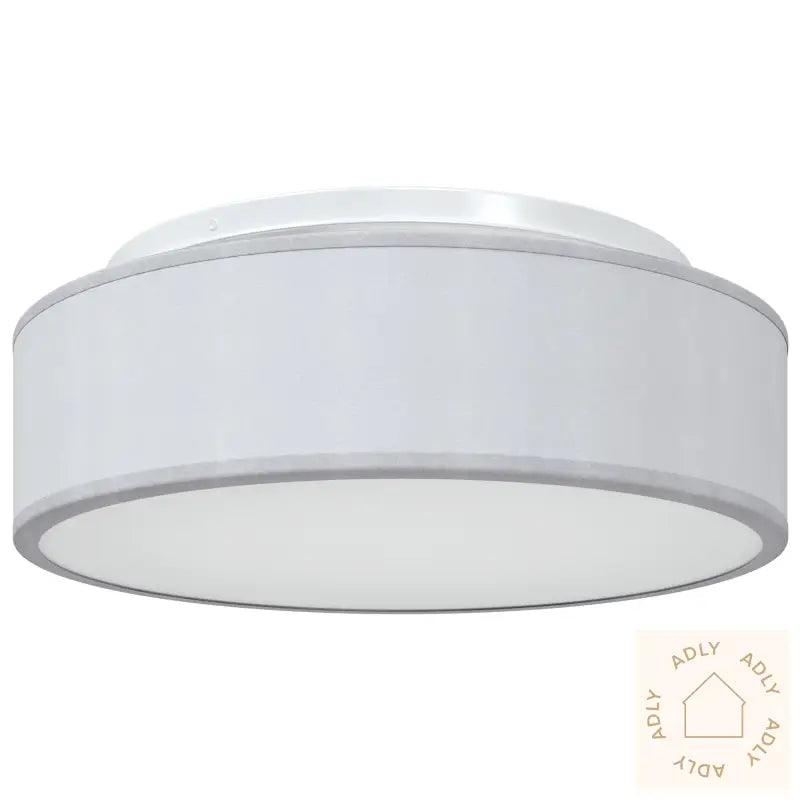 Innfelte Taklamper Grå Ø 38 Cm Stoff E27