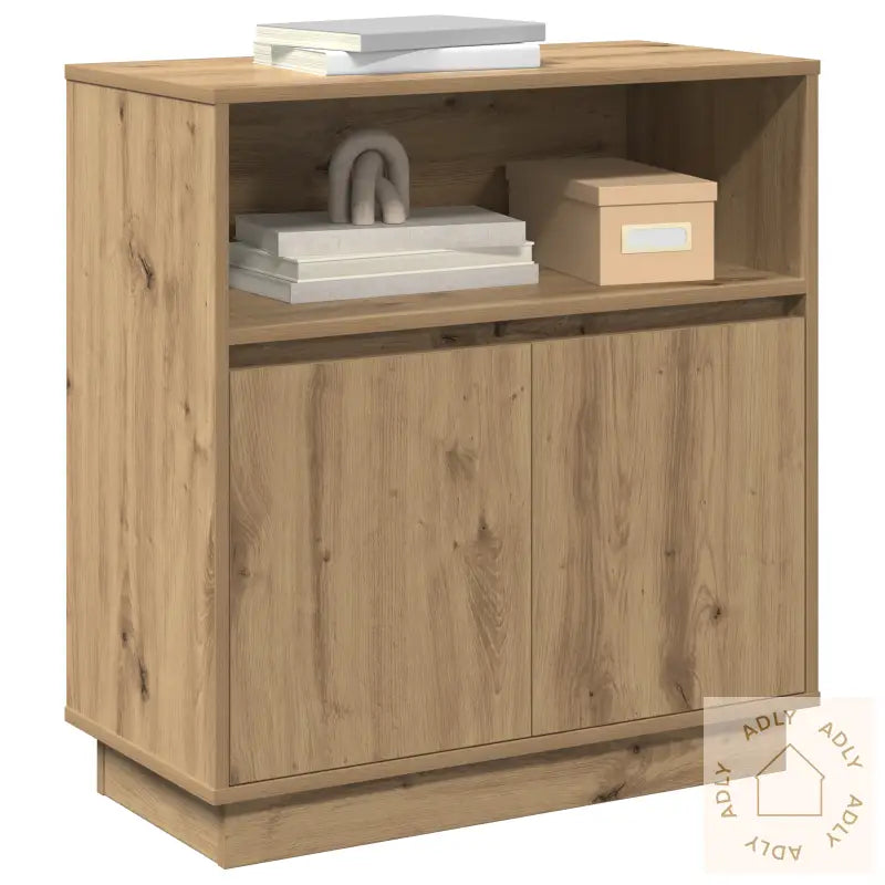 Sideboard Med Led I Artisan Eik 71X34,5X75 Cm Konstruert Tre
