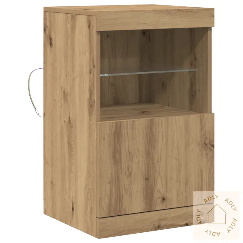 Skap Med Led Lys Artisan Eik 41X37X67 Cm