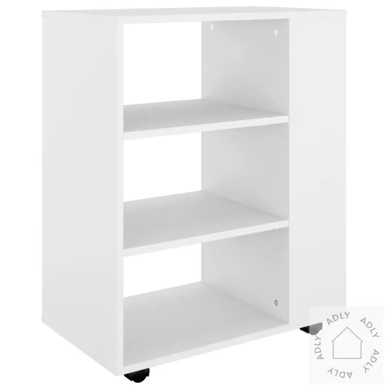 Rulleskap Hvit 60X35X75 Cm Konstruert Tre