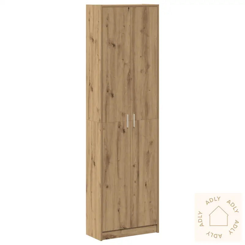 Garderobe Håndlaget Eik 55X25X189 Cm Konstruert Tre