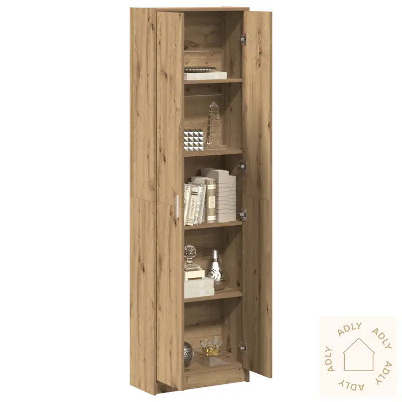 Garderobe Håndlaget Eik 55X25X189 Cm Konstruert Tre