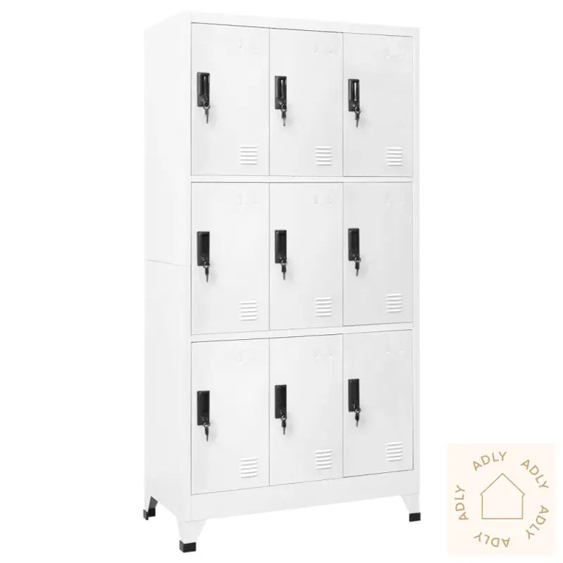 Oppbevaringsskap Hvit 90X45X180 Cm Stål