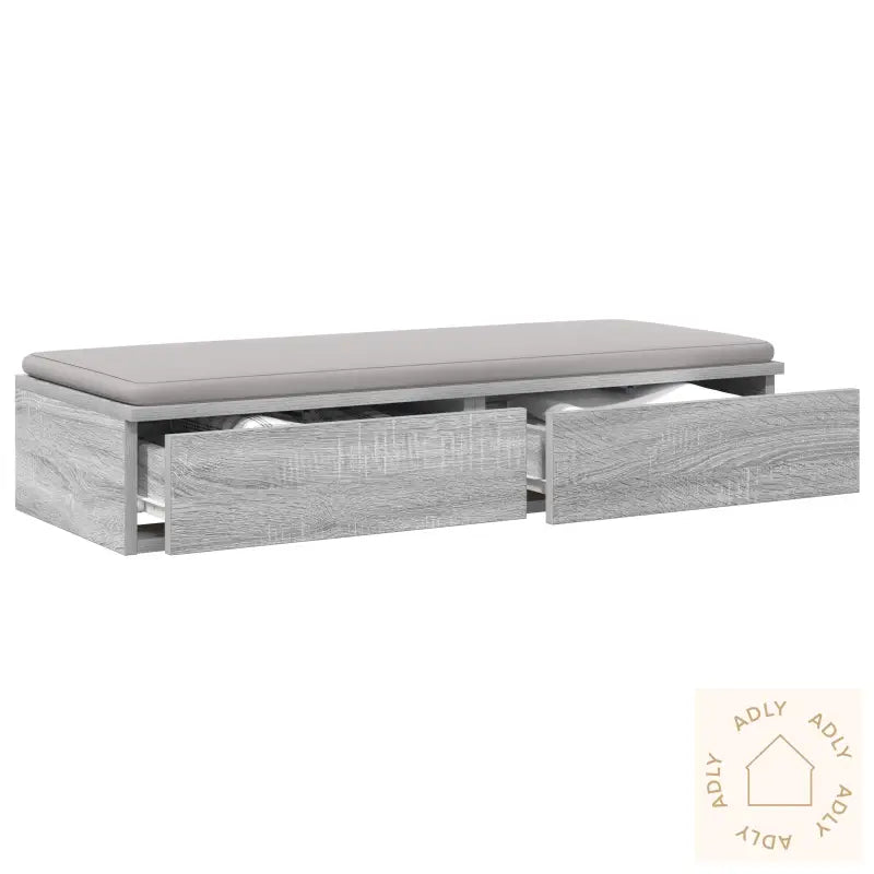Sengeskuffer Grå Sonoma 80X36,5X16,5 Cm Konstruert Tre