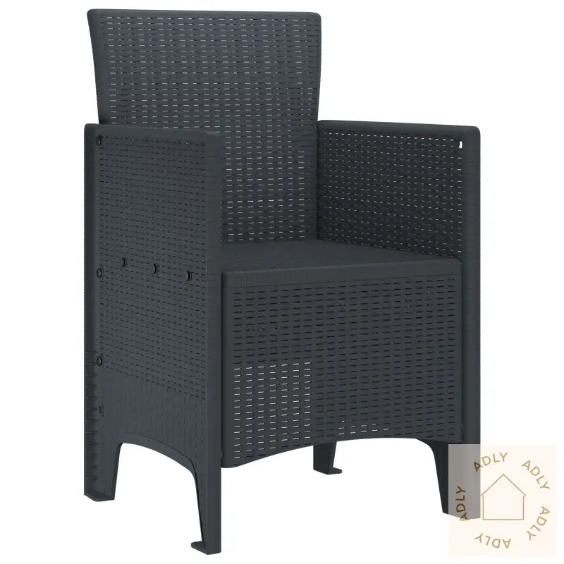 Hage Stoler 2 Stk Antrasitt Poly Rattan