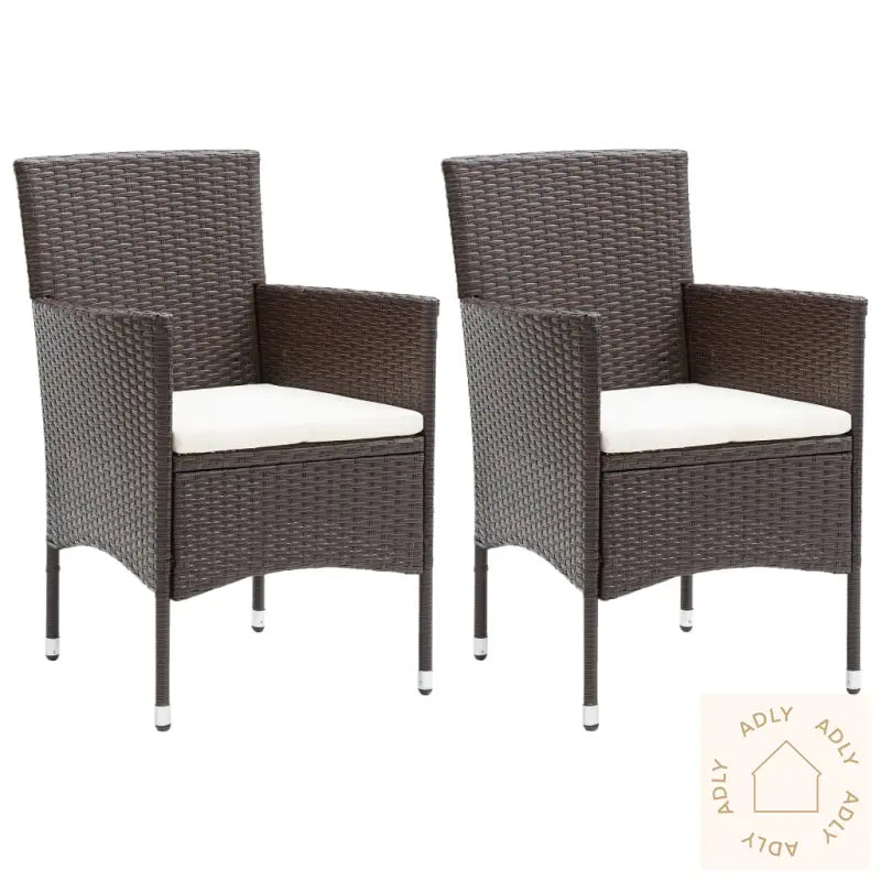 Hagespisestoler 2 Stk Polyrotting Brun