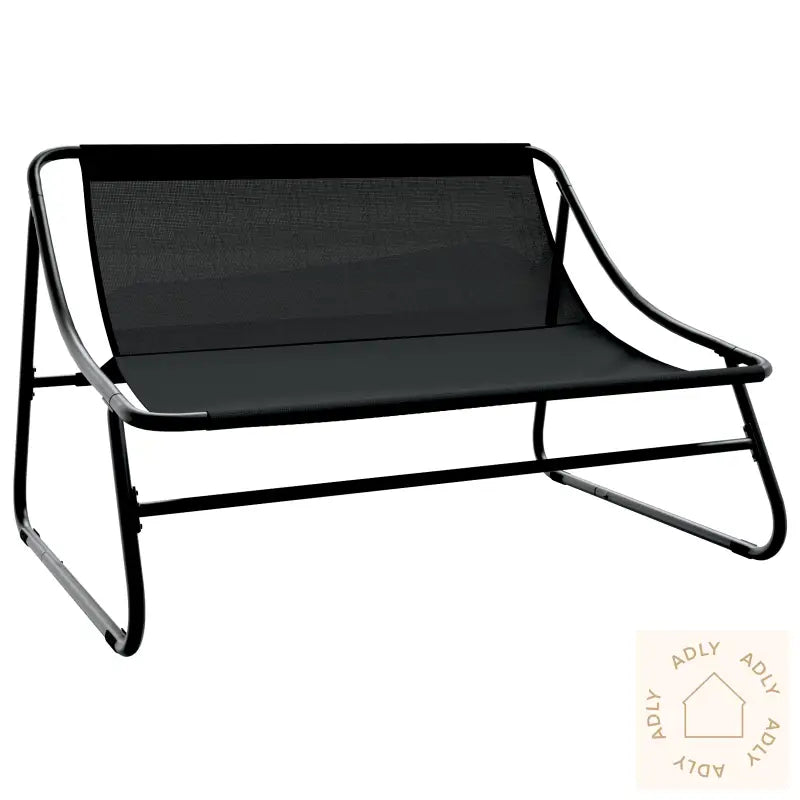 Hagebenk Med Pute Svart 110X80X71 Cm Stål
