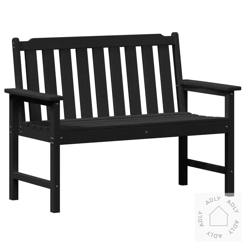 Hagebenk Svart 120 Cm Hdpe