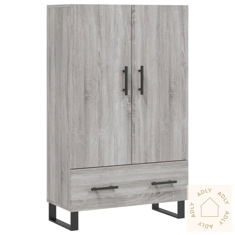 Highboard Grå Sonoma 69,5X31X115 Cm Konstruert Tre