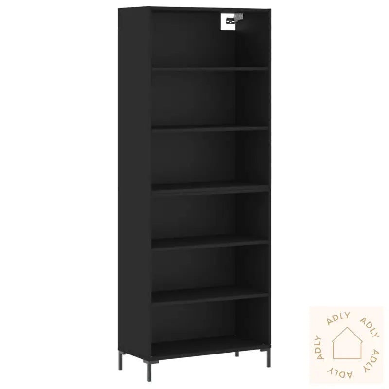 Highboard Svart 69,5X32,5X180 Cm Konstruert Tre