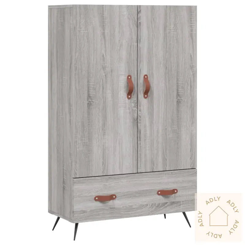 Highboard Grå Sonoma 69,5X31X115 Cm Konstruert Tre