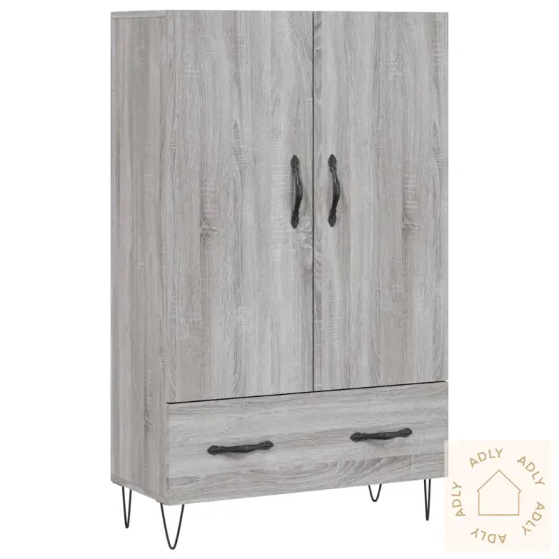 Highboard Grå Sonoma 69,5X31X115 Cm Konstruert Tre
