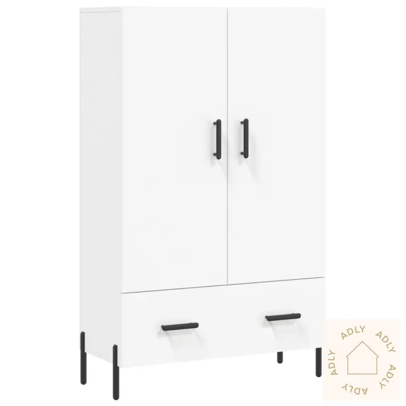 Highboard Hvit 69,5X31X115 Cm Konstruert Tre