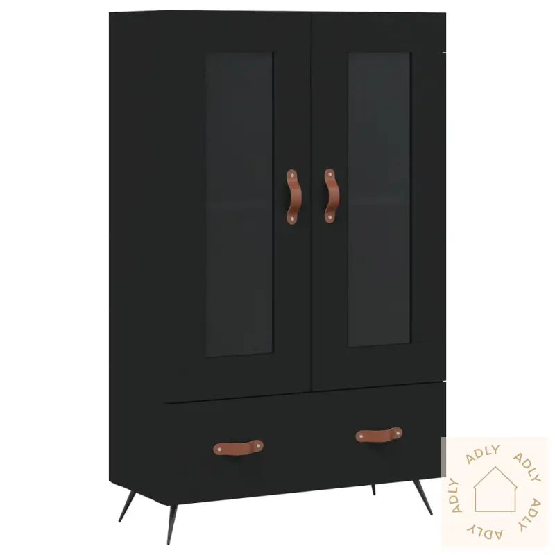 Highboard Svart 69,5X31X115 Cm Konstruert Tre