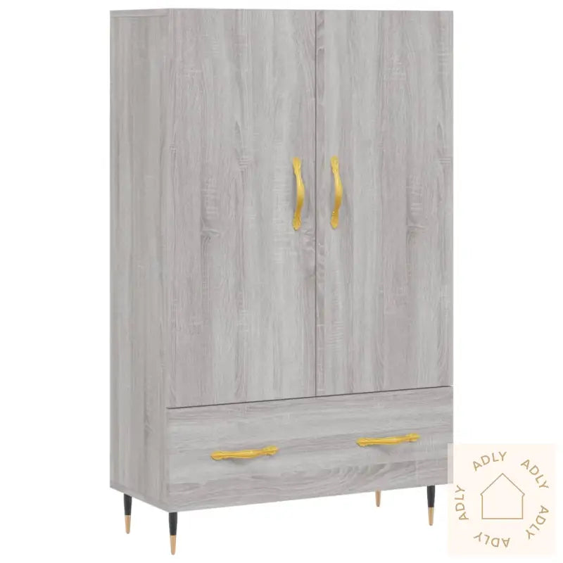 Highboard Grå Sonoma 69,5X31X115 Cm Konstruert Tre