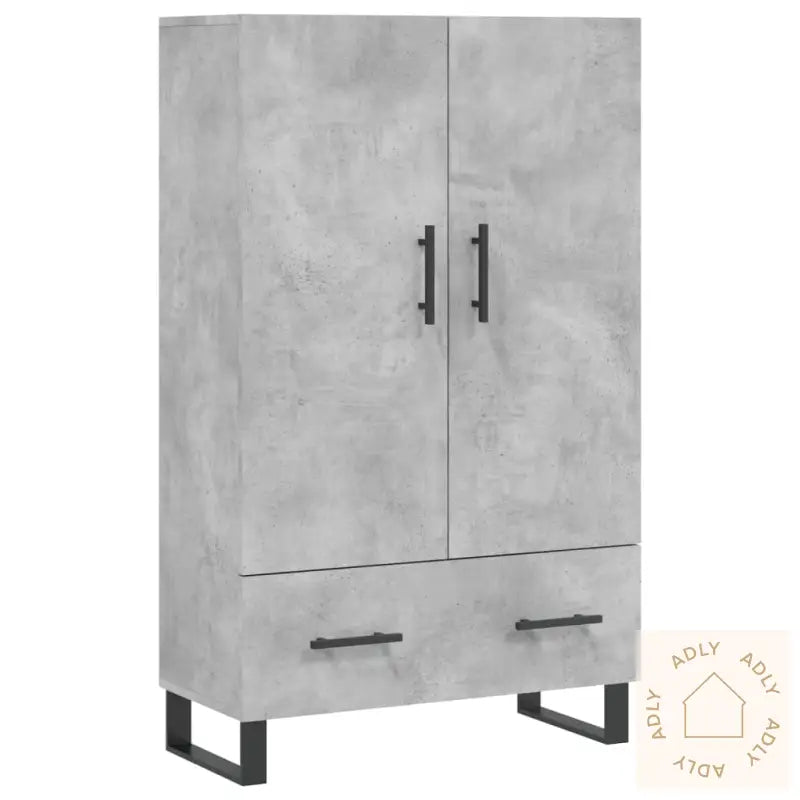 Highboard Betonggrå 69,5X31X115 Cm Konstruert Tre