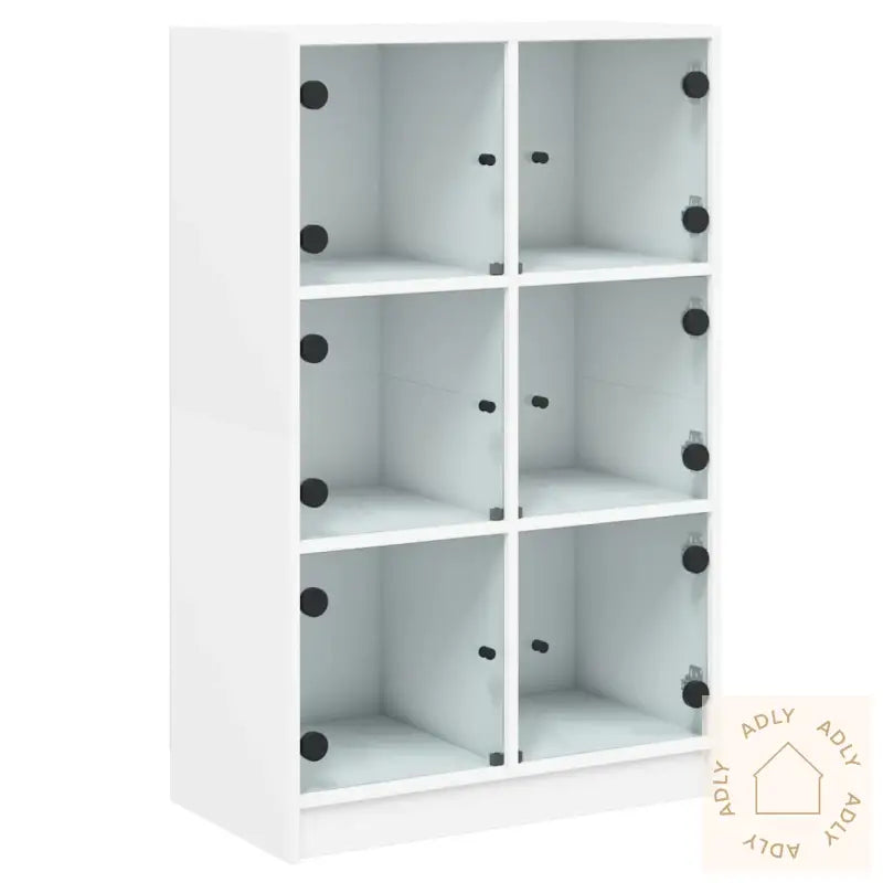 Highboard Med Dører Hvit 68X37X109 Cm Konstruert Tre
